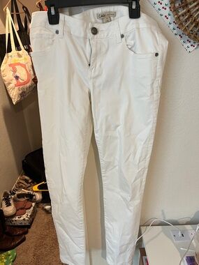 CAbi White Slim Straight Jeans